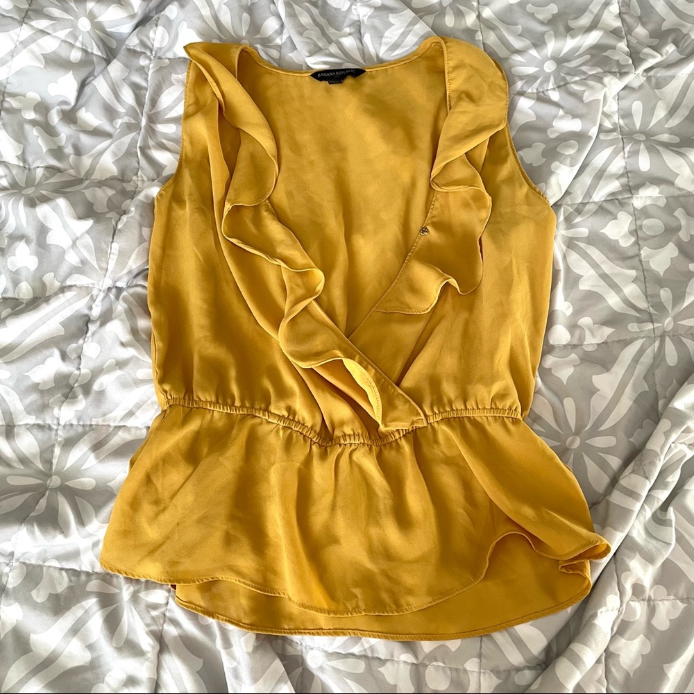 Banana Republic Button Ruffle Blouse - Picture 2 of 2